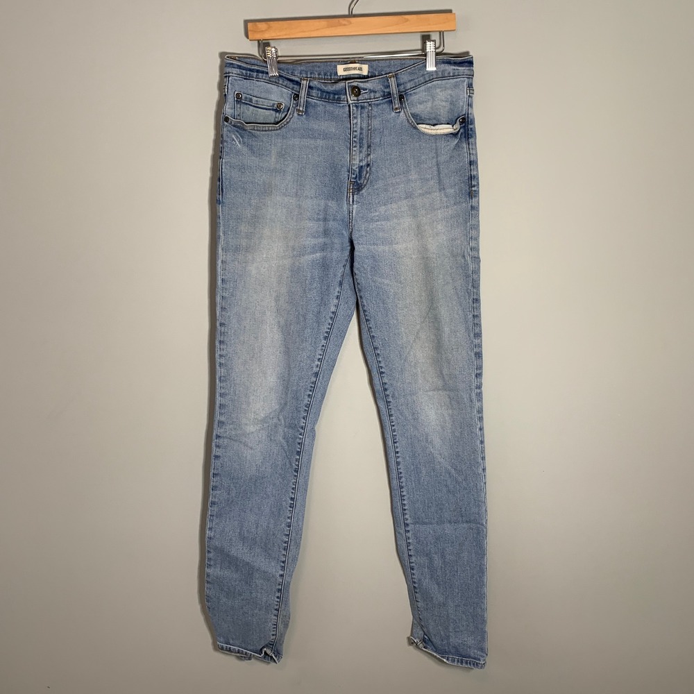 Goodthreads 34x36 Mens Light Wash Slim Tapered Stretch Denim Jeans Blue